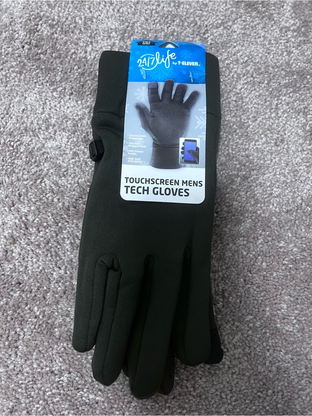 NEW Mens touchscreen tech gloves in olive green